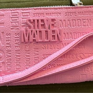 Steve Madden Vibrant Pink Embossed Wristlet
